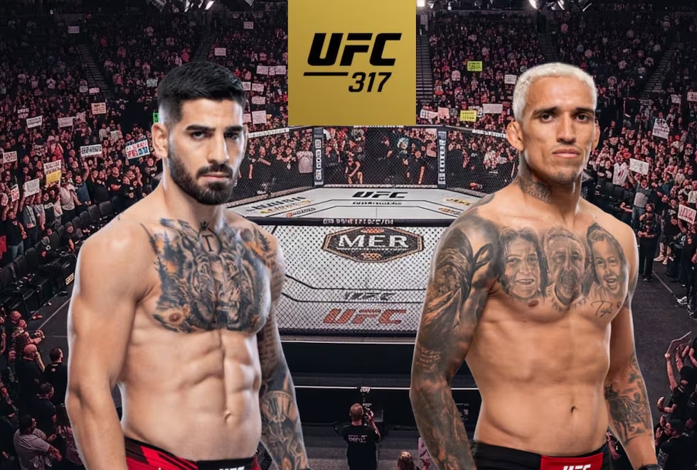 Charles Oliveira vs Ilia Topuria DONDE VER EN VIV⚽️ - UFC 317 2025