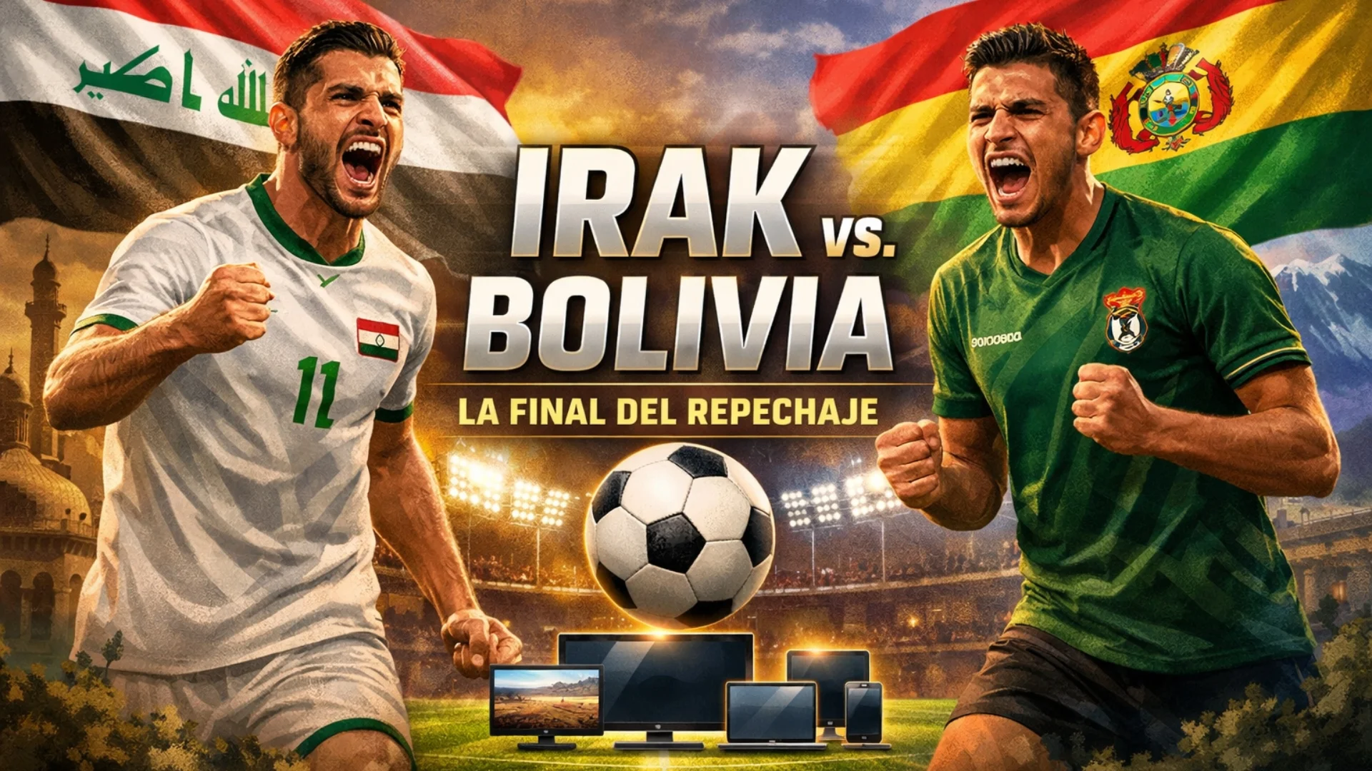 Irak vs Bolivia DONDE VER EN VIV⚽️ ONLINE - Eliminatorias Mundial 2026